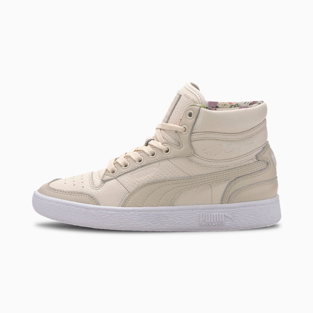 Puma x TABITHA SIMMONS Ralph Sampson Mid Cut Bőr Női Kosárlabda Cipő - Krém ( Hungary - LFSBE7436 )